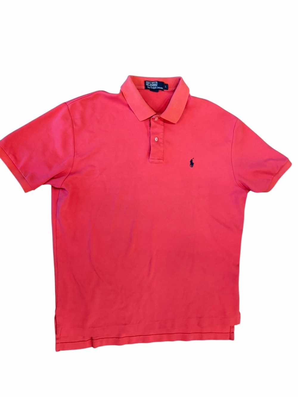 Men’s Polo Ralph Lauren Coral Super Soft Cotton Polo Shirt Size Large